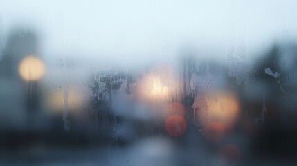 Fototapeta premium Close-up of a window with raindrops on it. the raindrops are scattered across the glass, creating a textured pattern.
