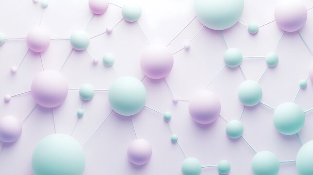 Connected spheres network abstract. Background design
