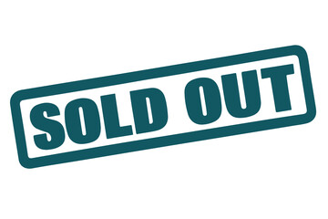 "Sold Out" stamp. Seal within rectangular frame.