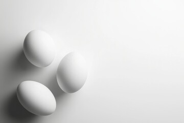 A fully focused, isolated white chicken egg on a white background, created with focus stacking. PNG