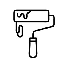 Fototapeta premium paint roller icon design