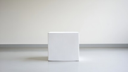 Plinth showcasing minimalist design in a bright white studio space