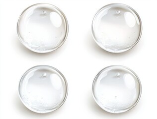 Rain droplets glisten as they fall, forming a misty fog with each separate drop on a transparent backdrop