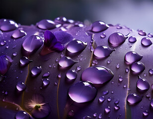 purple waterdrops on a dark background