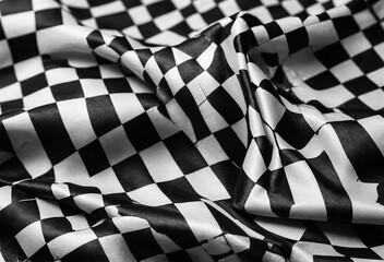 Black and white checkered pattern, classic and versatile