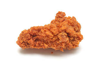 Close up of Chicken Fried Isolated White Background.