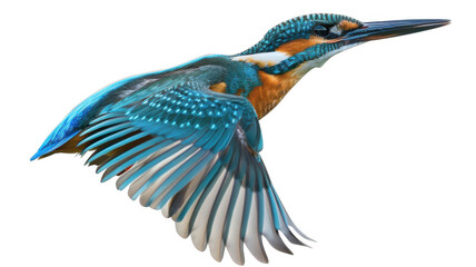 Obraz premium Kingfisher flying , isolated on transparent background.