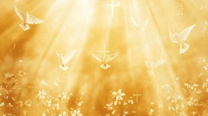 Holy Background With Cross Patterns