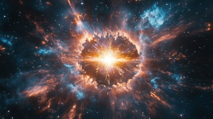 Cosmic Explosion Nebula Stellar Burst in Space