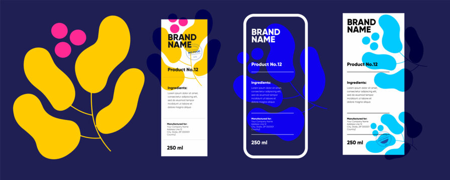 Minimalist and modern label design with structured layout and refined typography. A high-end visual branding concept.