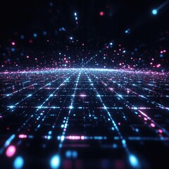 Obraz premium A computer generated image of a galaxy with a blue and pink background