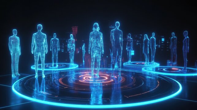 Customer Segmentation Analysis, holographic demographic data, futuristic marketing strategy