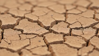 Obraz premium Cracked terrain and its texture