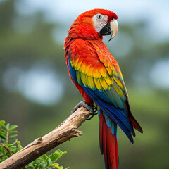 Obraz premium red and yellow macaw