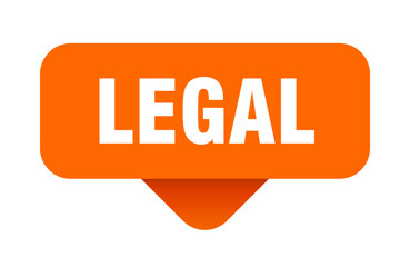 legal sticker. legal sign on transparent background