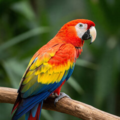 Fototapeta premium red and yellow macaw