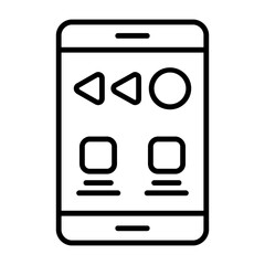 Swipe Outline Style Icon Design