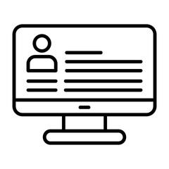 Profile Outline Style Icon Design