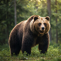 Fototapeta premium brown bear in the forest
