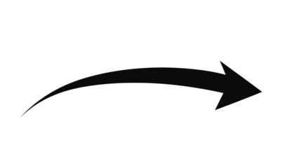 Curved Arrow Graphic Design Element for Presentations and Websites