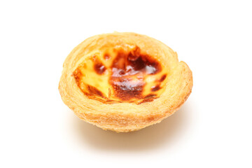 Egg tart isolated on white background