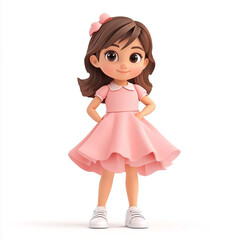 little girl with heart