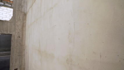 White concrete blocks wall showing in a building under construction