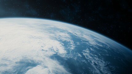 Fototapeta premium The planet is blue and white