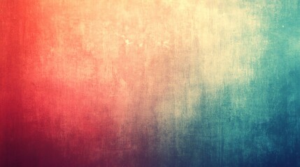 Grunge background with texture fading from red to blue, featuring a vintage and distressed appearance