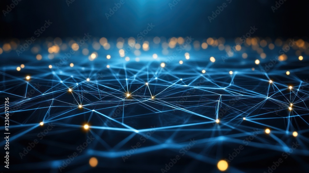 Poster Abstract Network Data Connections Illuminated Nodes