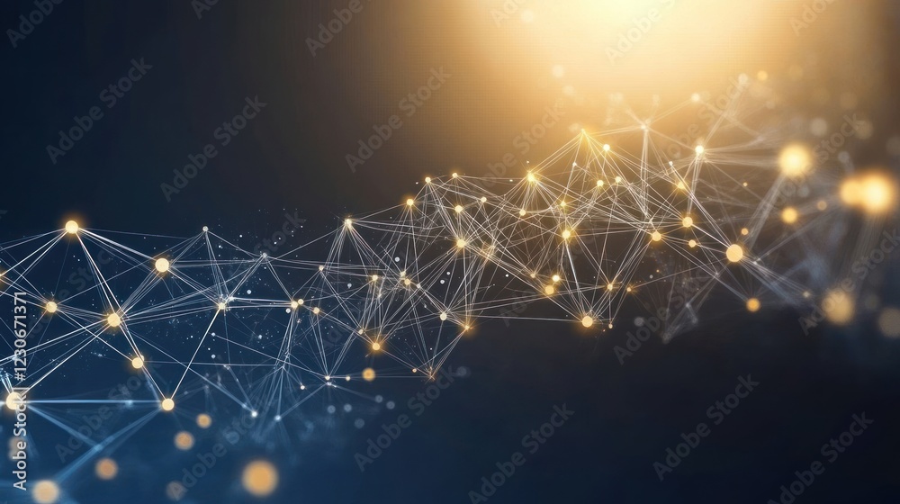 Poster Abstract Network Digital Connections Illuminated Nodes