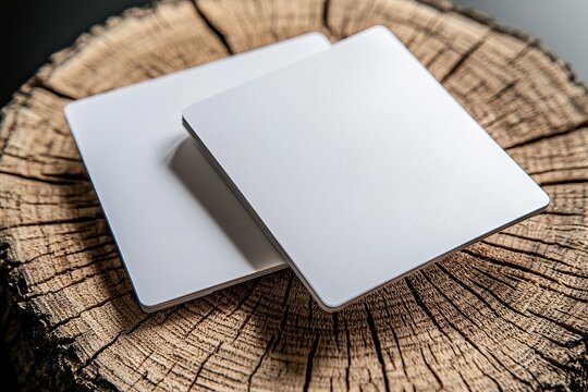 A business card mockup featuring old wood to emphasize carpentry skills