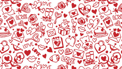Seamless pattern. Valentines pattern.