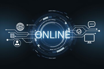 Obraz premium Abstract Futuristic Online Network Concept