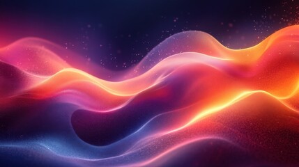 Obraz premium Colorful Waves of Light in a Cosmic Abstract Background. Generative AI