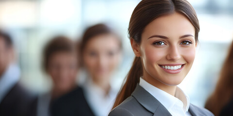 Human Faces of Business People in Corporate Environment