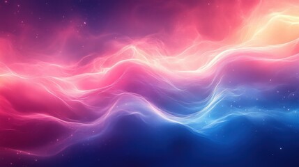 Colorful Abstract Waves Create a Mesmerizing Cosmic Effect. Generative AI