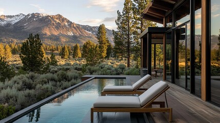 Exterior of a luxury modern residence in Aspen, Colorado