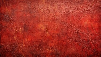 Distressed leather surface with vintage red overlay effect, showcasing scratches and worn texture , old school vibe, aged material