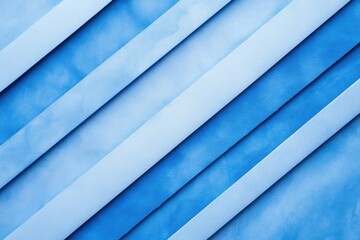 Obraz premium Light blue paper background with diagonal stripes of light blue watercolor, a geometric pattern Generative AI