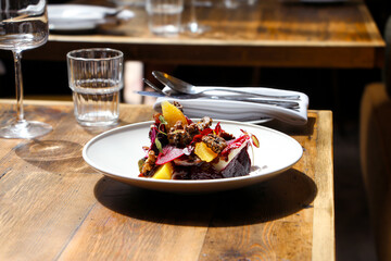 table with food