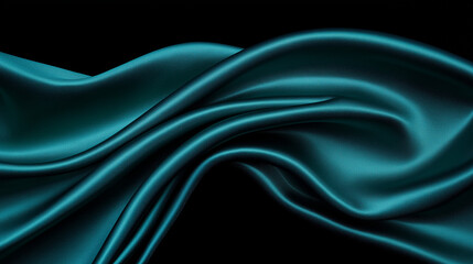 Obraz premium Elegante Stofftextur in tiefem Grün vor dunklem Hintergrund