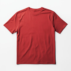 Einfarbiges rotes T-Shirt auf hellem Hintergrund für vielseitige Mode

