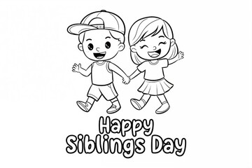 Obraz premium National Siblings Day: Celebrating the Bond of Brotherhood and Sisterhood