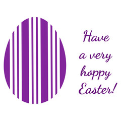 Fototapeta premium Postcard or poster with Easter egg, minimalist holiday greetings design