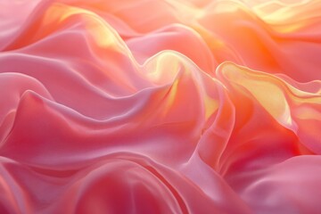 Obraz premium Soft, flowing fabric with warm hues creates a serene and inviting atmosphere for design inspiration