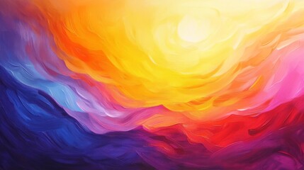 Obraz premium A colorful abstract painting featuring swirling patterns and vibrant hues, evoking energy and creativity.