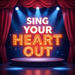 Sing your Heart out poster for singing competition