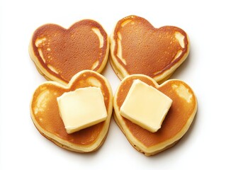 Start your spring mornings with heart-shaped pancakes, a dollop of butter, and a touch of maple syrup