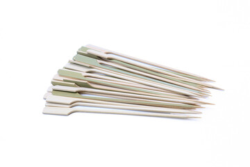 白背景の竹串